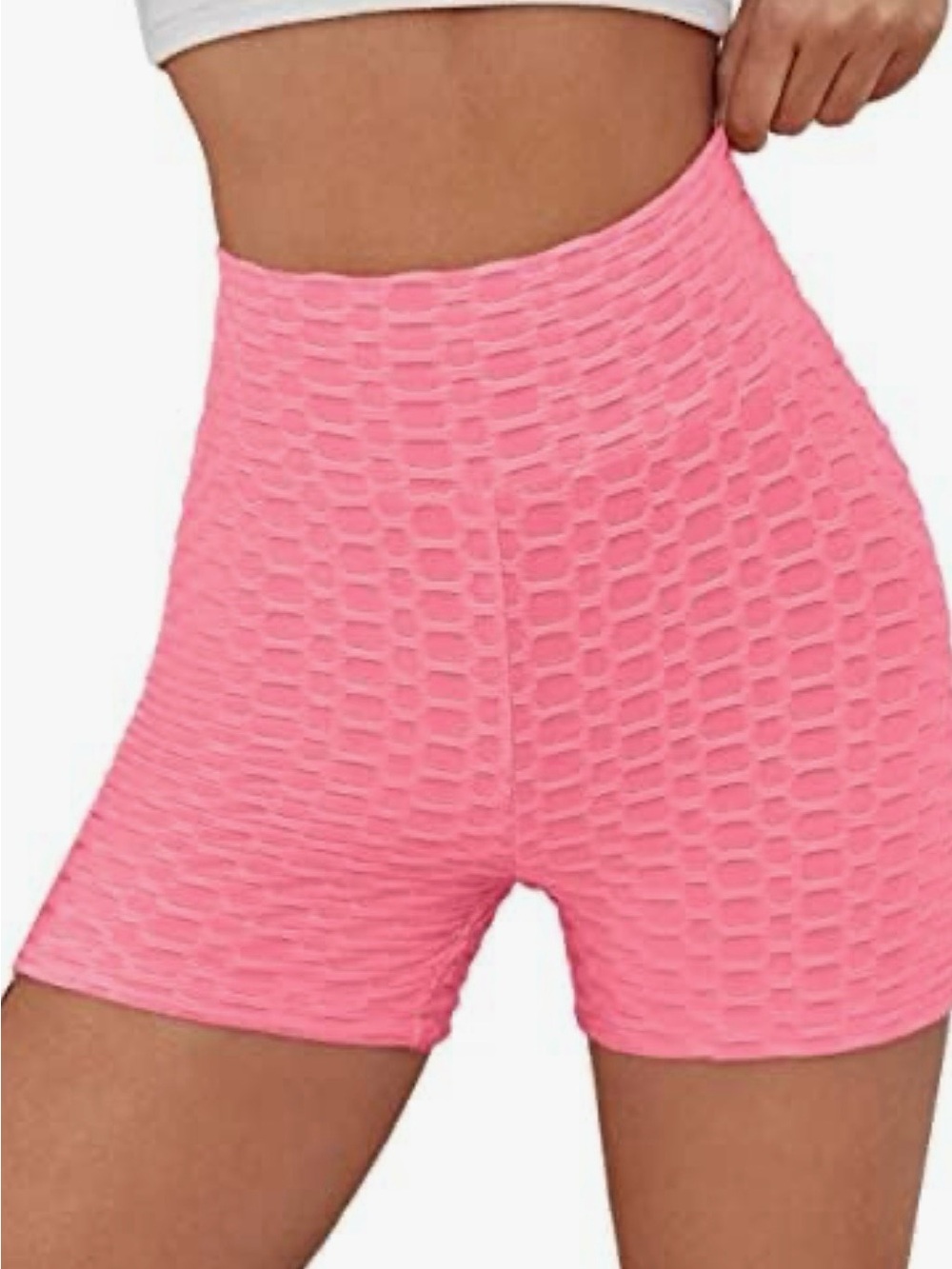 EUC pink spandex scrunch shorts